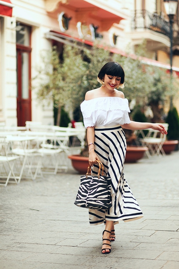 40 Office Inspired Striped Skirt Outfits - Buzz 2018