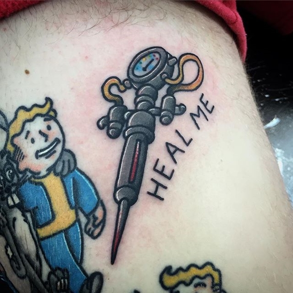 vault tec logo tattoo