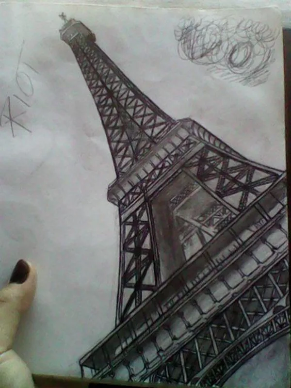 beautiful and detailed Eiffel Tower drawings - (18)