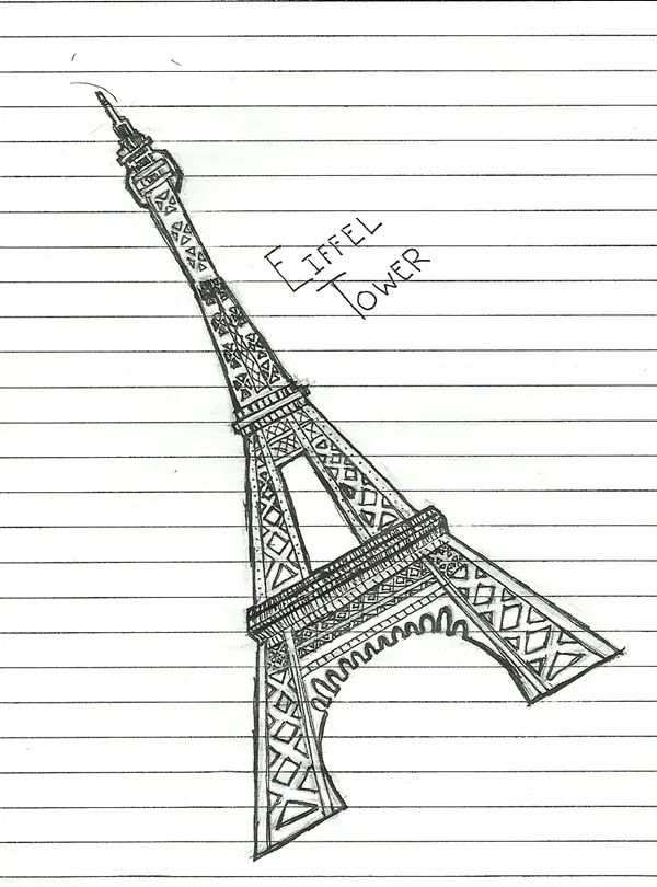 beautiful and detailed Eiffel Tower drawings - (23)