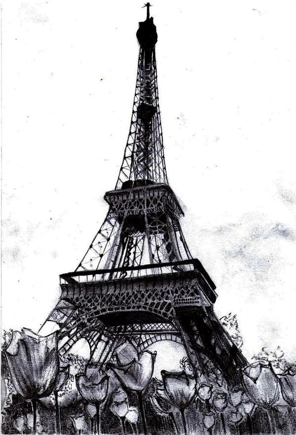 beautiful and detailed Eiffel Tower drawings - (39)