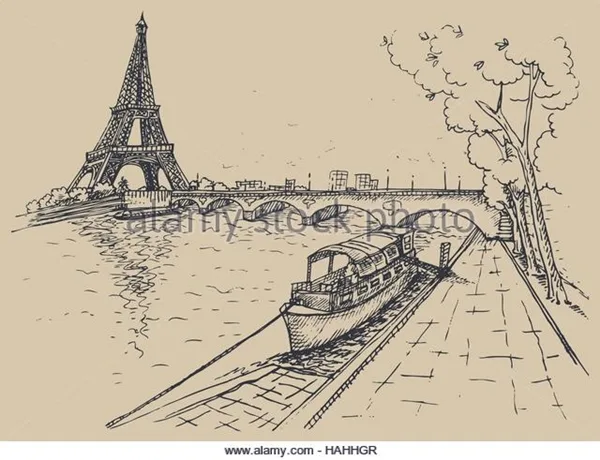 beautiful and detailed Eiffel Tower drawings - (40)