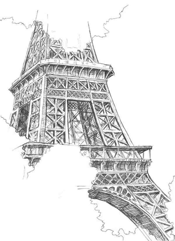 beautiful and detailed Eiffel Tower drawings - (9)