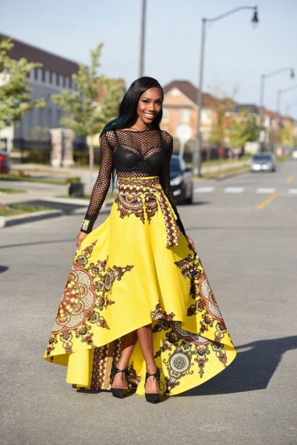 Asymmetrical 2024 ankara skirt