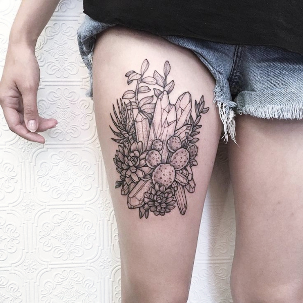 crystal cluster by Dee Dee TattooNOW