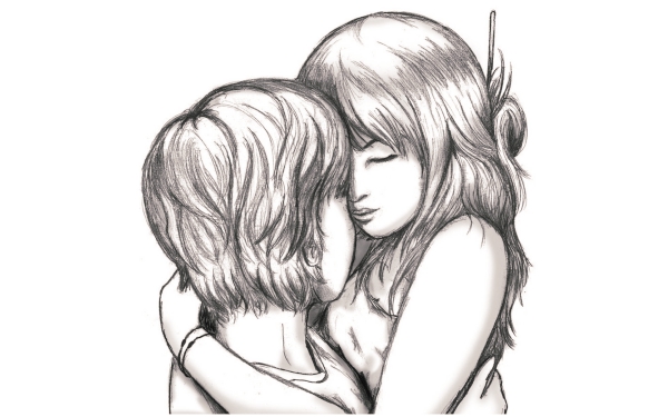 40 Romantic Couple Hugging Drawings and Sketches – Buzz16