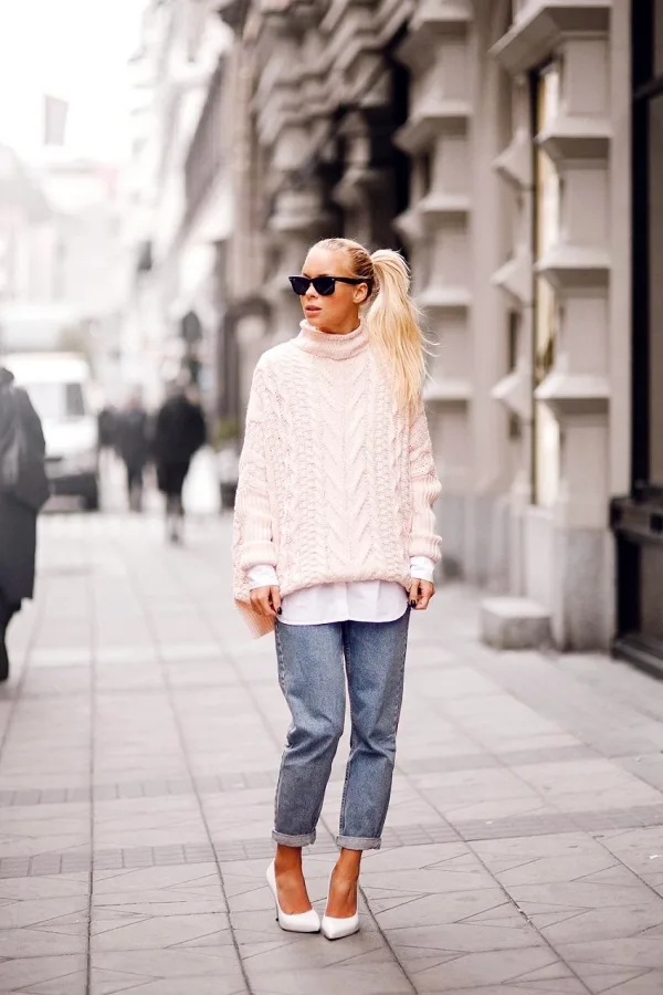 Off-to-Work-Oversized-Sweater-Outfits