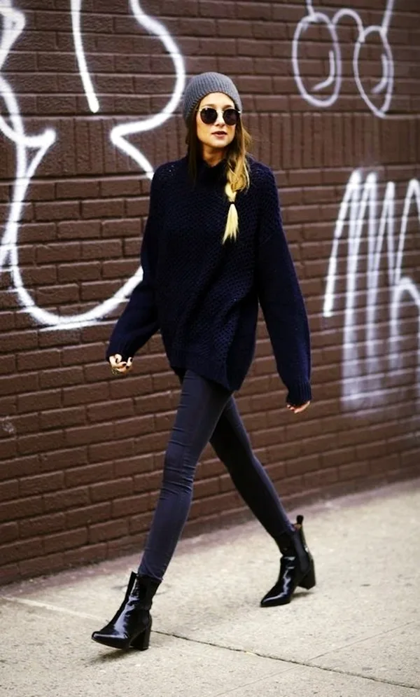 Off-to-Work-Oversized-Sweater-Outfits