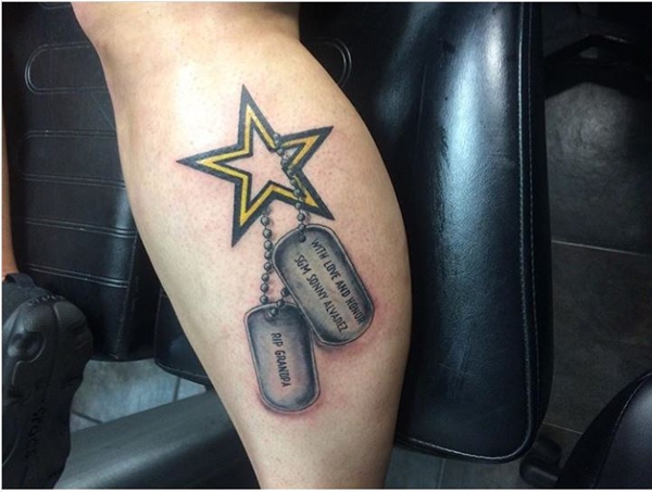 Tattoo uploaded by jamiejamiehill  My Grandpas Dog Tags  Tattoodo