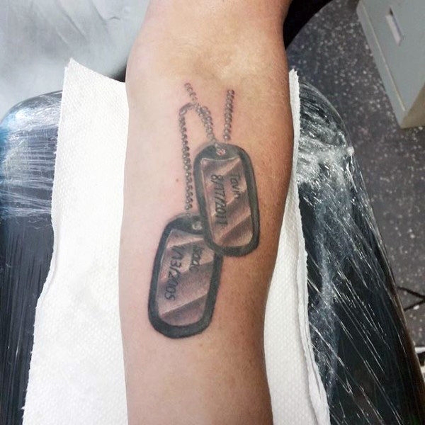 9 Unbelievable Dog Tag Tattoos With Images  Styles At Life