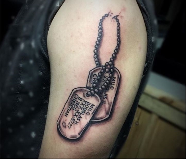 military dog tags tattoo