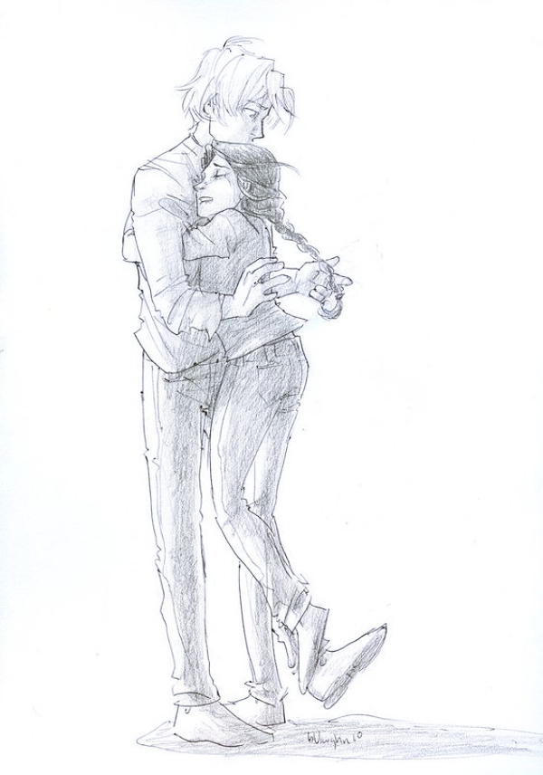 Romantic-Couple-Hugging-Drawings-and-Sketches