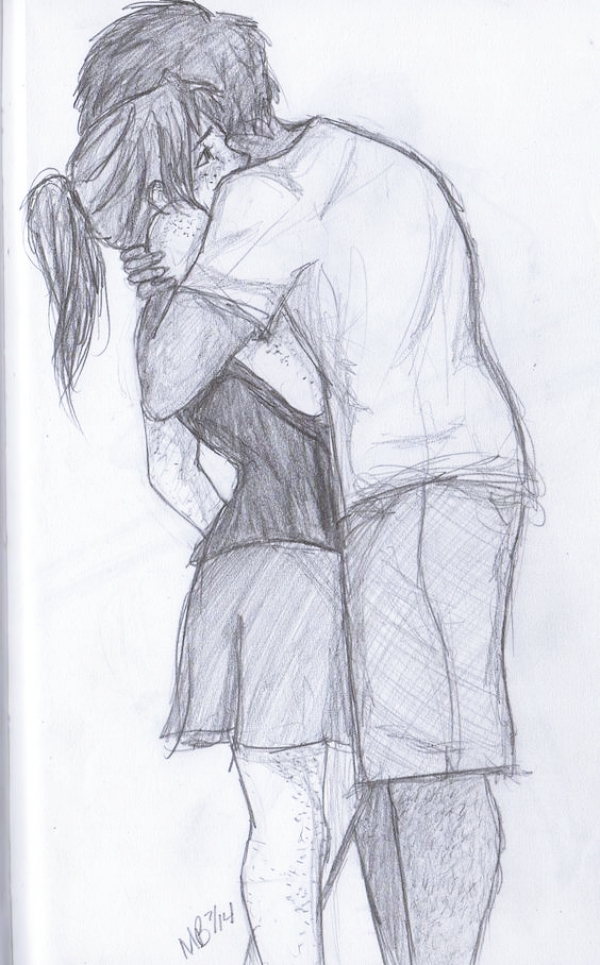 Romantic-Couple-Hugging-Drawings-and-Sketches