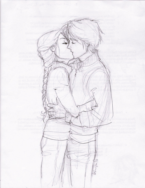 Loving Couple kissing Drawing  How to Draw a Romantic Couple Step by Step  