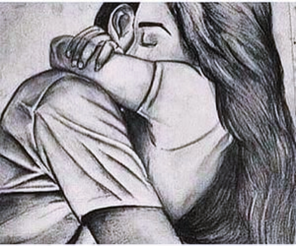 Romantic-Couple-Hugging-Drawings-and-Sketches