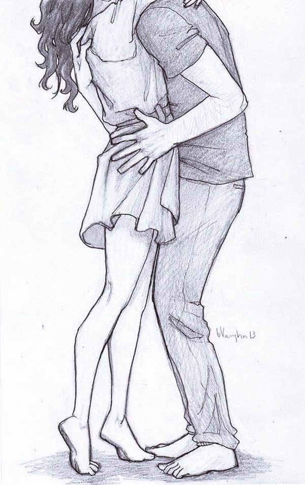 Romantic-Couple-Hugging-Drawings-and-Sketches