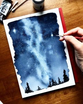 40 Super Cool Milky Way Paintings For Outerspace Lovers