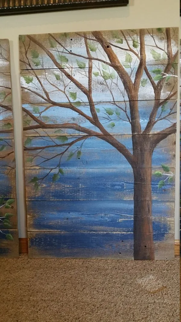 Modest-Examples-of-Paintings-On-Wood-Planks