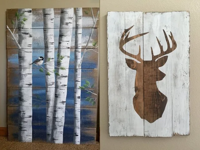 Modest-Examples-of-Paintings-On-Wood-Planks